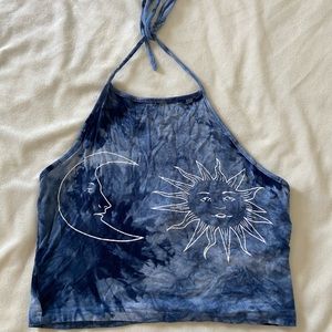 shein halter tie dye top